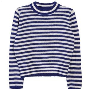 Ciao Lucia Blue and White Alpaca Sweater NWT